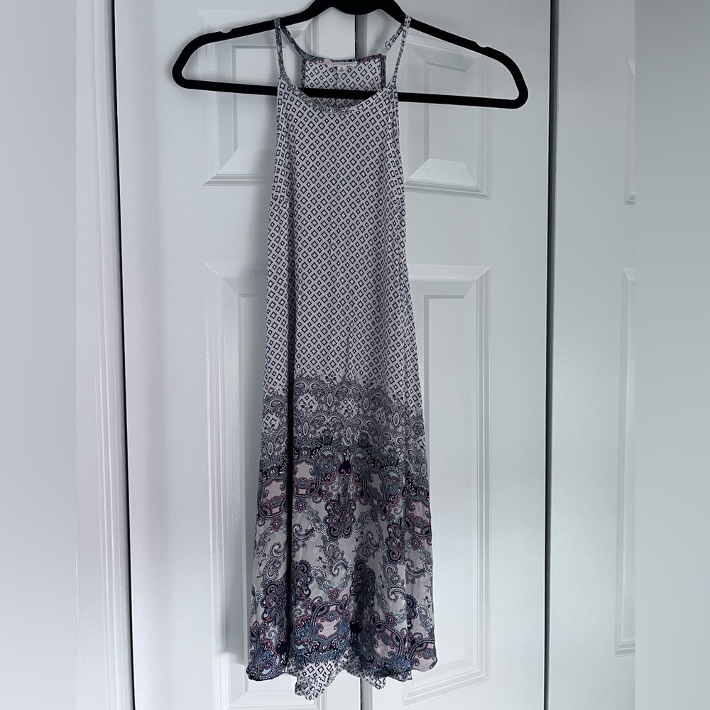 Pattern halter dress - size small